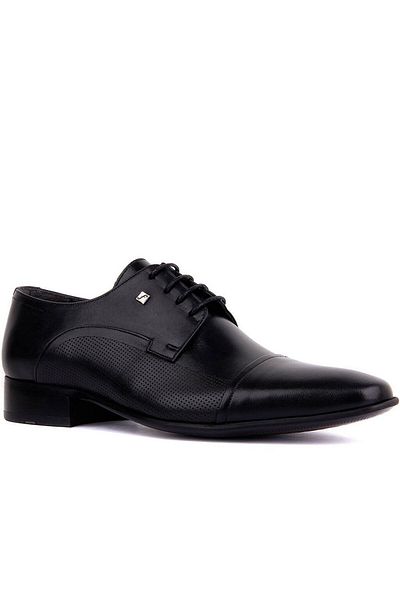 Fosco Lace-Up Black Leather Men's Classic Shoes 2239 114