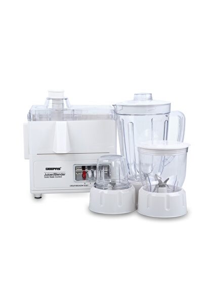 Geepas 4-in-1 Food Processor & Juicer - 1.6L Jar, 2-Speed Pulse Function for Ice Crusher | 600W
