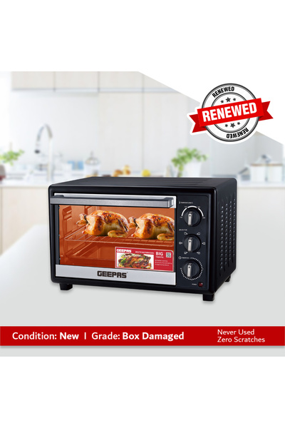 Geepas 120L Multifunction Electric Oven - 2800W, Rotisserie, Convection, Inne...
