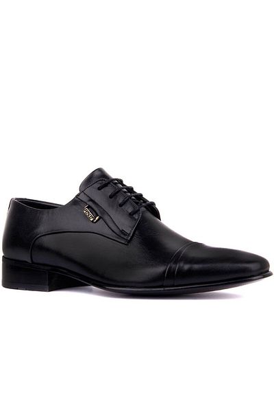 Fosco Lace-up Black Leather Men's Classic Shoes 1001-1 114