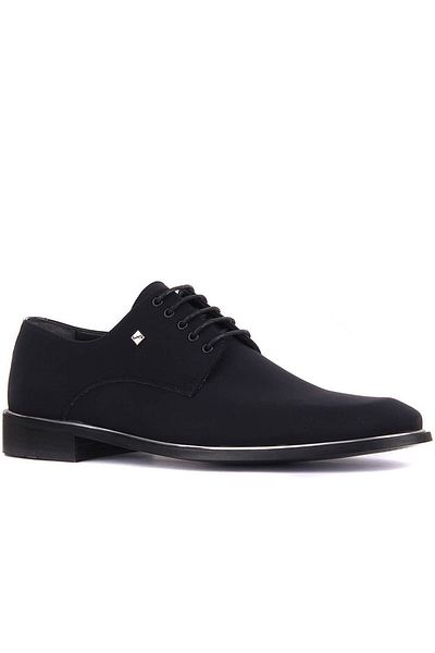 Fosco 8003 Μαύρο Suede Ανδρικά Κλασικά Παπούτσια από Γνήσιο Δέρμα