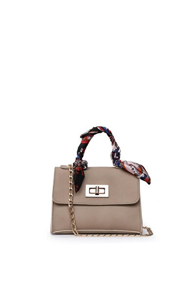 GOYET Shaya Kapaklı Mini Zincir Askılı Çapraz Çanta K.bej