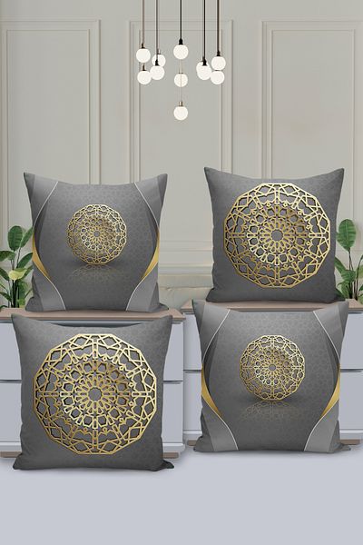 Filamente Set de huse de pernă cu model special Ramadan din 4 piese - imprimate digital pe două fețe