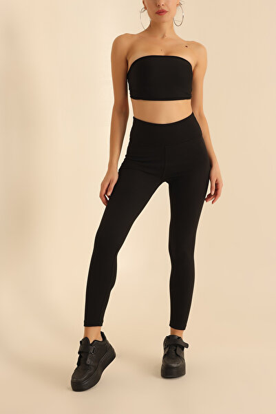 Bled Winter Premium Μαύρο Πλεκτό Κολάν - Ύφασμα κατάδυσης με Fleece, Raster και Recuperation