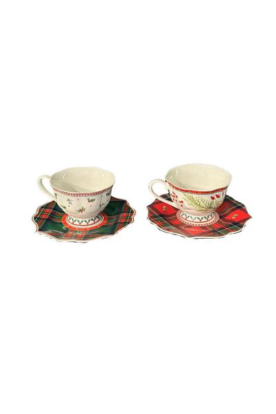 Lucky Art Merrılyn Bone 2-Piece Tea Cup Set