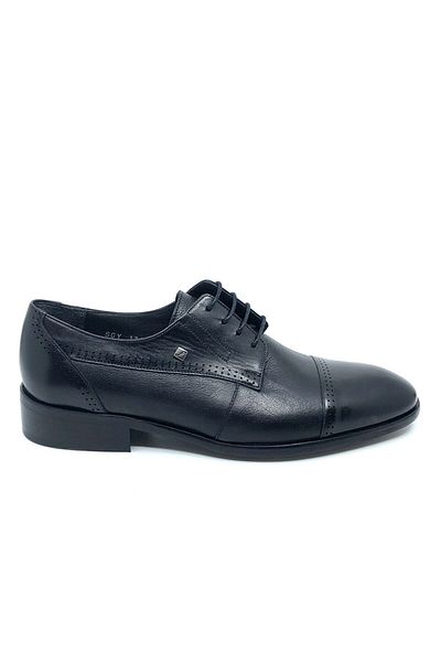 Fosco Black Genuine Leather Men's Shoes 1121 114 903