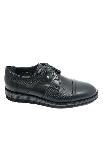 Fosco Genuine Leather Black Men's Shoes 1532 46 241