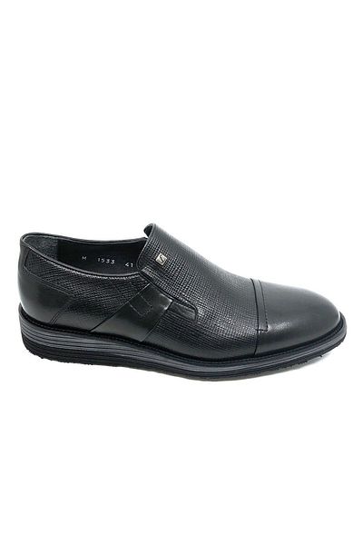 Fosco Black Genuine Leather Men's Shoes 1533 46 241