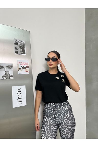 Pulli Collection Leaf Stone Detailed Oversize T-Shirt