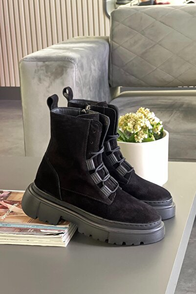 Serhat Özköroğlu LFR-5069 Μαύρες Σουέντ Μπότες Zenne