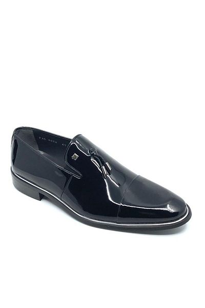 Fosco Patent Leather Black Laceless Genuine Leather Men's Classic Shoes 8036 430
