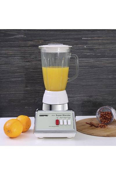 Geepas 450W Stainless Steel Blender - 2 Speed Control, Overheat Protection, 1.4L Plastic jar