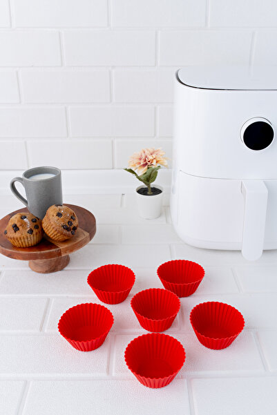 Silicolife Onikiden Airfryer Silikon Kek Muffin Kalıbı 6’lı - Tüm Hava Fritöz...