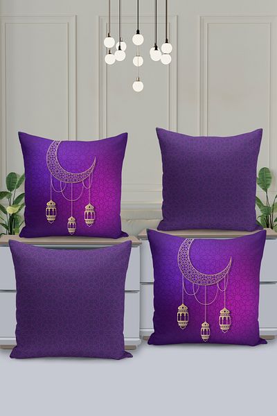 Filamente Set de huse de pernă cu model special Ramadan din 4 piese - imprimate digital pe două fețe