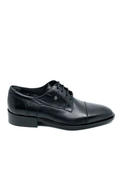 Fosco Black Genuine Leather Classic Men's Shoes 1107 114