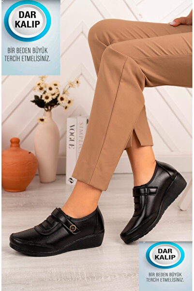 Tresso shoes Kaymaz Taban Ortopedik Siyah Kışlık Bayan Bootie