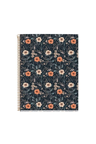 Mıquelrıus Miquelrius A4 Spiralli Kareli Defter Çiçekler
