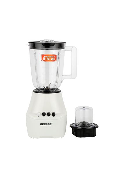 Geepas 250W 2 in 1 Blender - Stainless Steel Blades, 4 Speed Control with Pulse