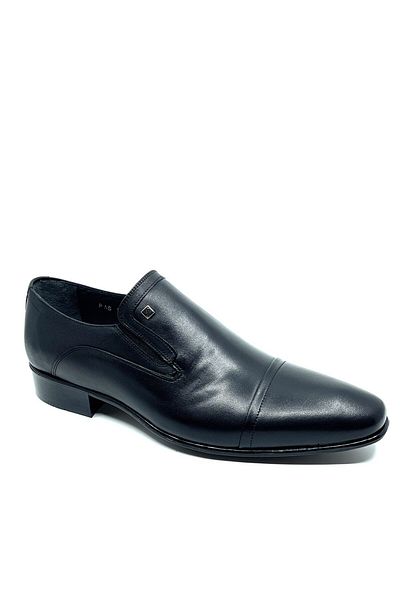 Fosco Black Genuine Leather Classic Men's Shoes 3015-3 46