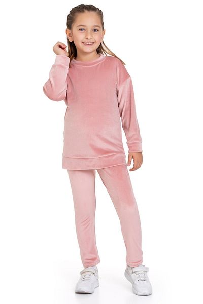 ANGELOS GIRLS Set de jos și de sus din catifea de mătase franceză pentru fete 12132