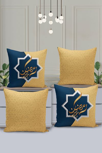 Filamente Set de huse de pernă cu model special Ramadan din 4 piese - imprimate digital pe două fețe