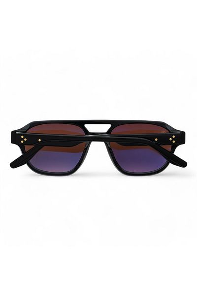UNIQUE DESIGN MILANO The Richie Black Unisex Sunglasses