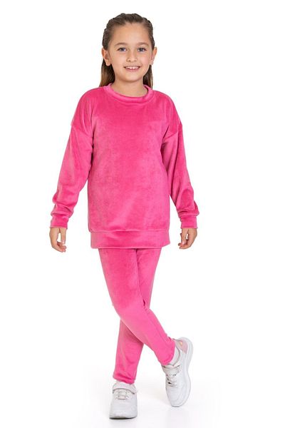 ANGELOS GIRLS Set de jos și de sus din catifea de mătase franceză pentru fete 12132