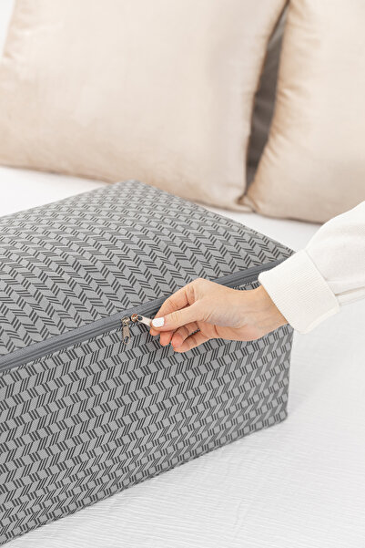 REKHOME 3-Piece Herringbone Grey Printed under Base Sweater Pique Blanket Clothes Outfit Cover / 52X28X21