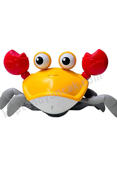Rechargeable Crab Toy with Music Sensor that Closes and Opens in 3 Speed Steps to Help Crawl