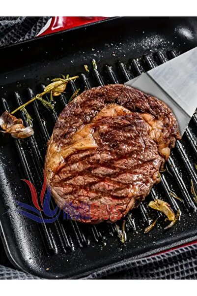 Multiamo Luxury Wooden Handle Stainless Angle Spatula / Pastry Dumpling Hamburger Dessert Digger Baklavacı Spatula