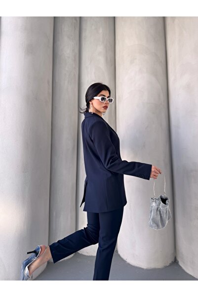 MYGİYİMİSTANBUL Waist Rubber Detail Suit-Women's Suit