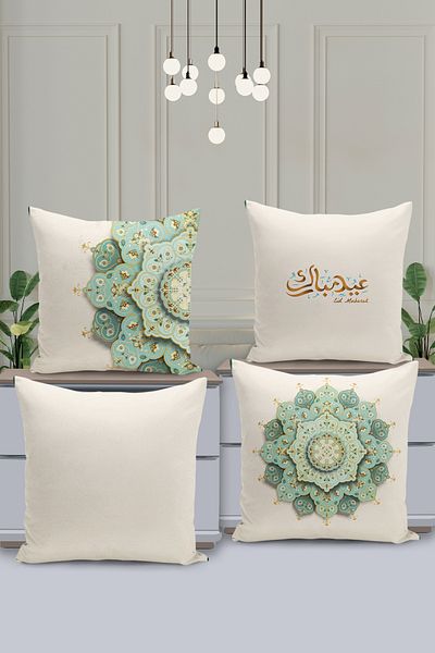 Filamente Set de huse de pernă cu model special Ramadan din 4 piese - imprimate digital pe două fețe