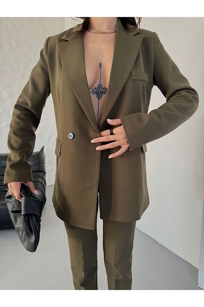 MYGİYİMİSTANBUL Waist Rubber Detail Suit-Women's Suit