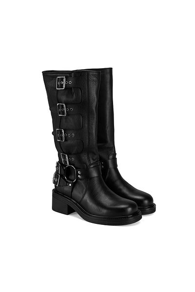 Desa Women's Black Leather Boots