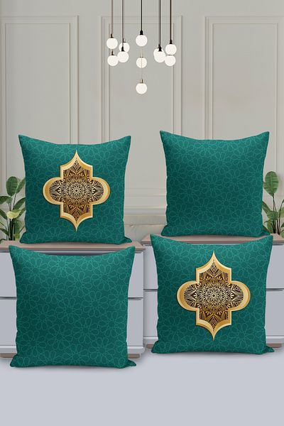Filamente Set de huse de pernă cu model special Ramadan din 4 piese - imprimate digital pe două fețe