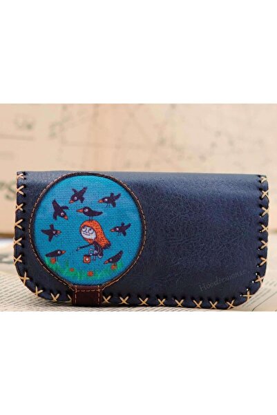 HOODİEMOUSE Crow Figured Large Wallet Ethnic Bohemian Retro Vintage Style - A...