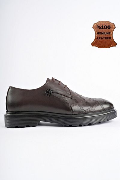 MUGGO Ανδρικά casual παπούτσια Rodilla Guaranteed Classic από γνήσιο δέρμα με κορδόνια ορθοπεδικά