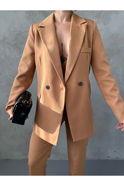 MYGİYİMİSTANBUL Waist Rubber Detail Suit-Women's Suit