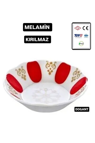 Dogant Mediterranean 3m 12 Pieces Melamine Chipboard - Brown Tea Plate