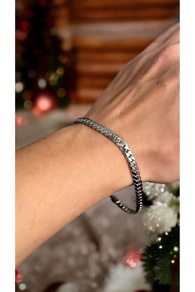 İNN JEWELLERY Men's Steel Bracelet with Anti-Tarnish Chain Figure (2 Years Importer Warranty)