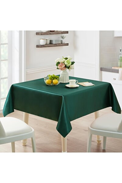 EVYA 100% Satin Tablecloth 160X200 cm Bright Design Special Day Presentation Dining Table Cloth Stain Resistant
