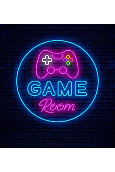 Disa Neon LED Dekoratif Aydınlatma -Game Room, 80x80cm-