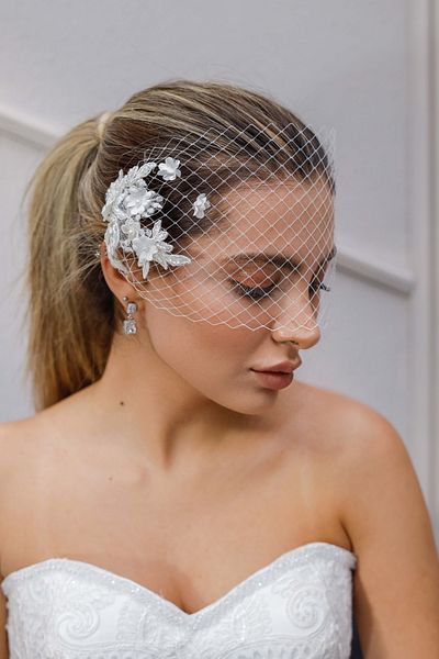 Turkuaz Αξεσουάρ για τα μαλλιά της νύφης/γάμος Wedding After Flower Pearl White Bridal Scrunchy