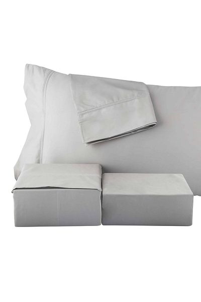 Orange Bed & Bath Elegance | Double cotton sheet set 4 pieces 800 stitches - Gray