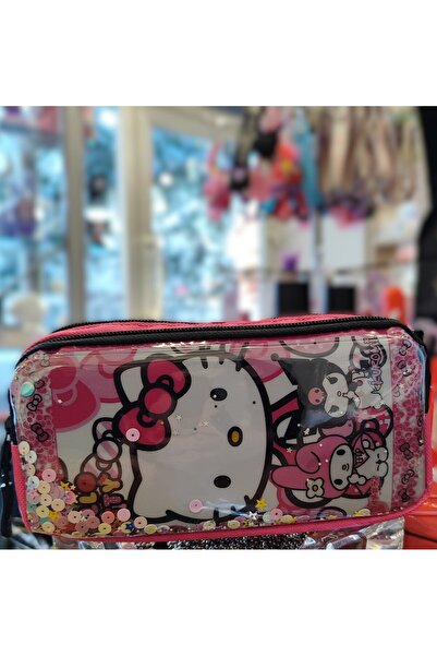 bundle island Παιδική μολυβοθήκη με πούλιες Hello Kitty - Δύο τμήματα