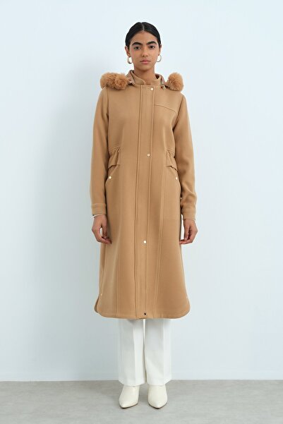 Nihan Beli Büzgülü Yanları Oval Kaban Camel