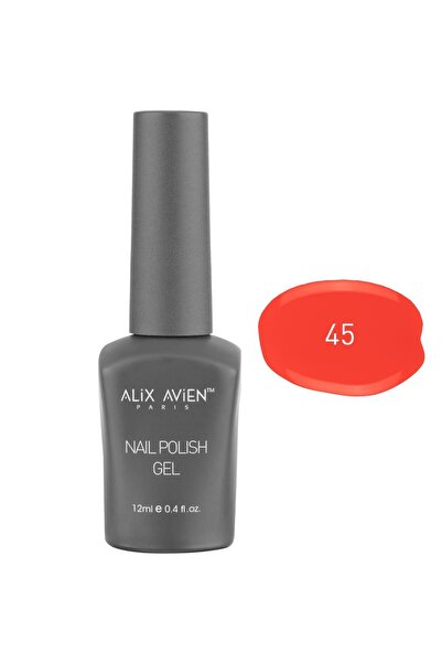 Alix Avien UV Kalıcı Kırmızı Jel Oje 45 - Gel Polish - 12 ml