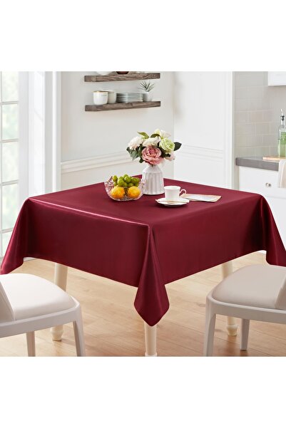 EVYA 100% Satin Tablecloth 160X200 cm Bright Design Special Day Presentation Dining Table Cloth Stain Resistant