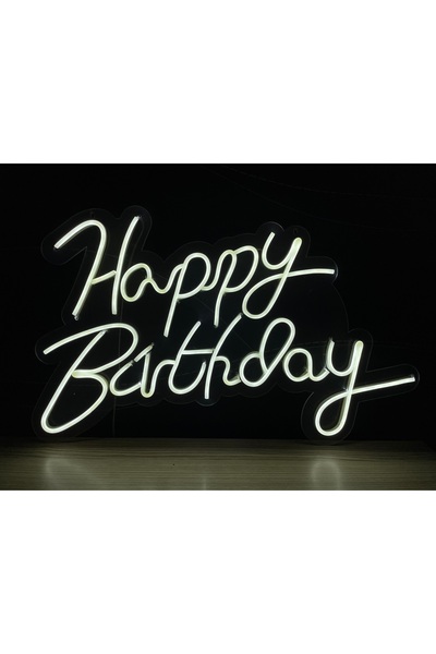 Disa Neon LED Dekoratif Aydınlatma -Happy Brithday, 60x45cm-
