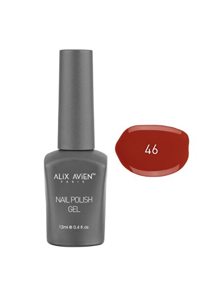 Alix Avien UV Kalıcı Kiremit Kırmızı Jel Oje 46 - Gel Polish - 12 ml